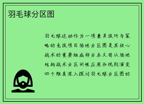羽毛球分区图